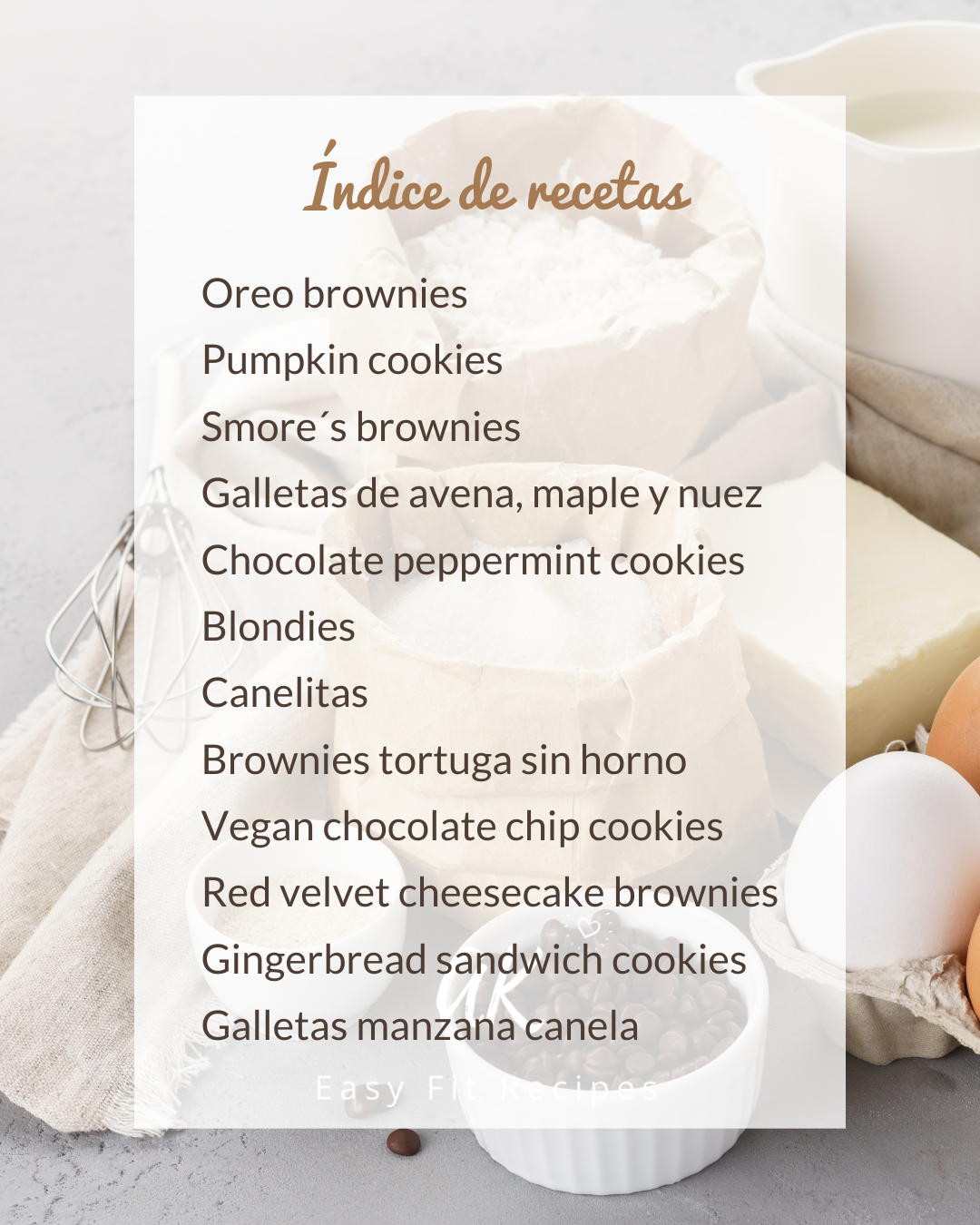 Recetario digital "Galletas y Brownies saludables"