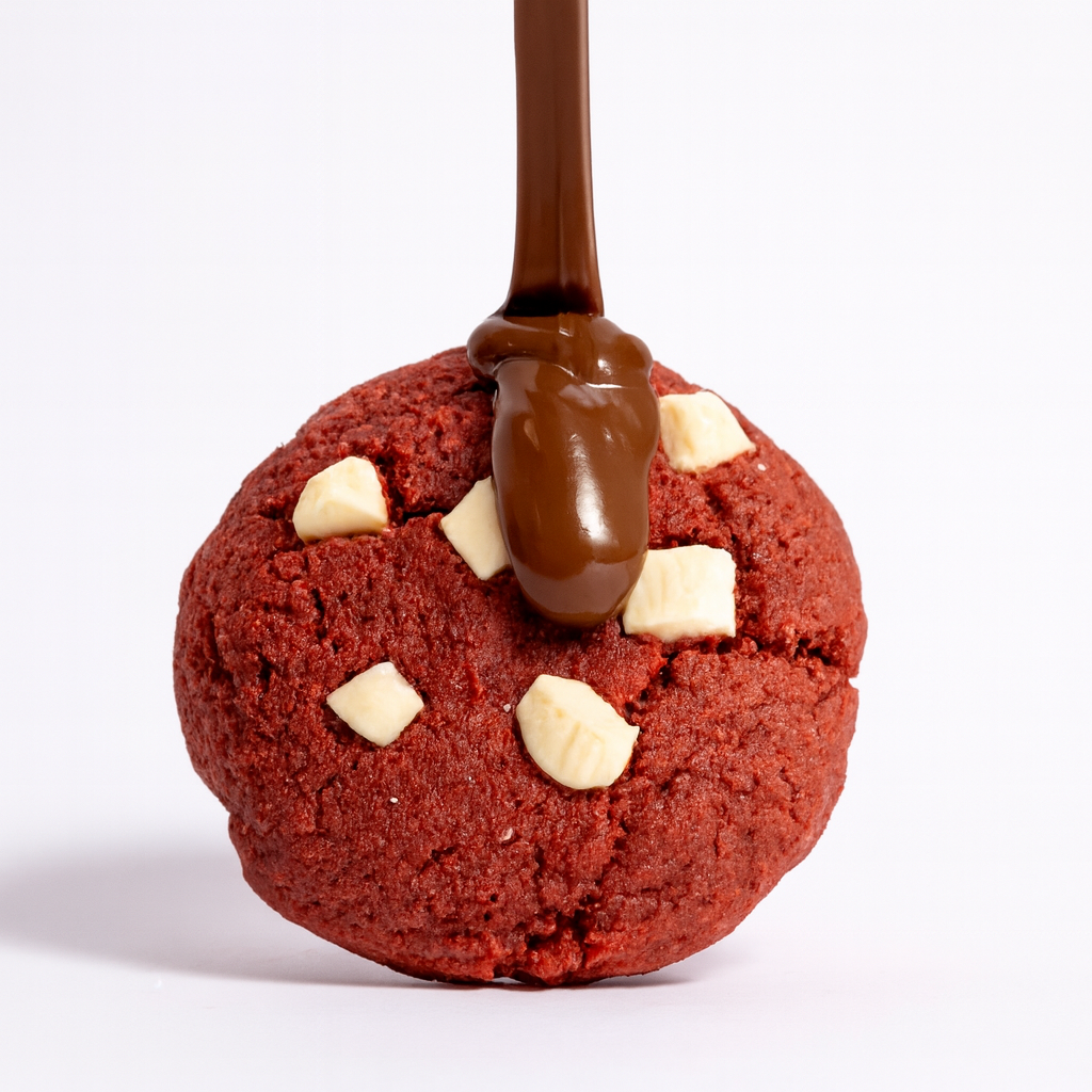 Red velvet rellena de crema de avellana KETO